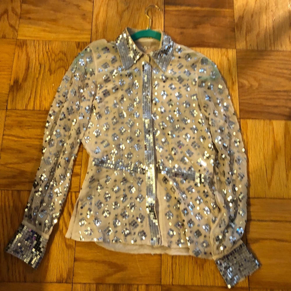 Catherine Malandrino sequin blouse. Gorgeous